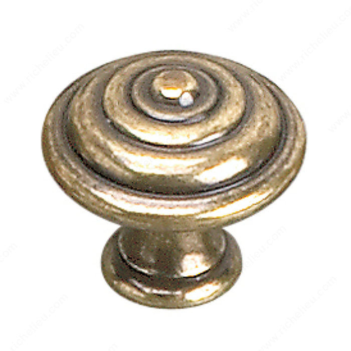 Richelieu 2449930BB Traditional Brass Knob - 2449
