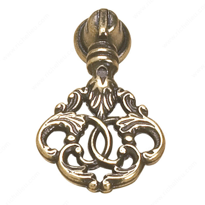 Richelieu Hardware 3772458BB Empire Collection Solid Brass Pendant Pull - 377 in Burnished Brass