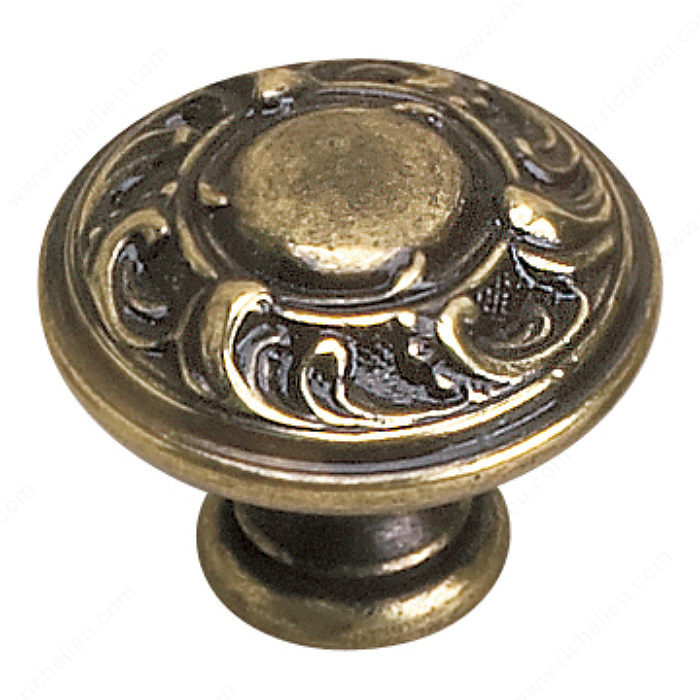 Richelieu Hardware 2440135164 Louis XV Collection Brass Knob - 2440 in Satin Bronze