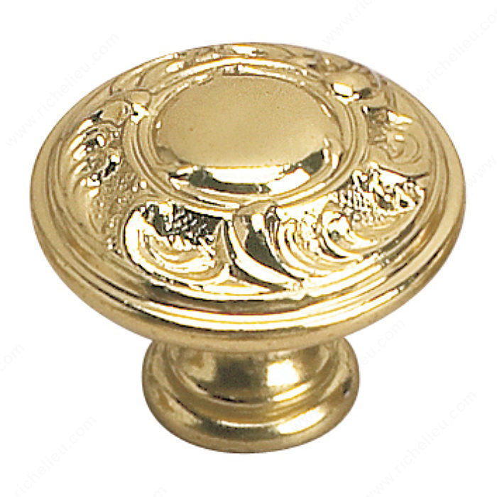 Richelieu Hardware 2440135130 Louis XV Collection Brass Knob - 2440 in Brass