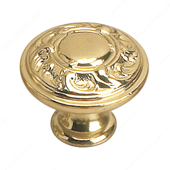 Richelieu Hardware 2440130130 Louis XV Collection Brass Knob - 2440 in Brass
