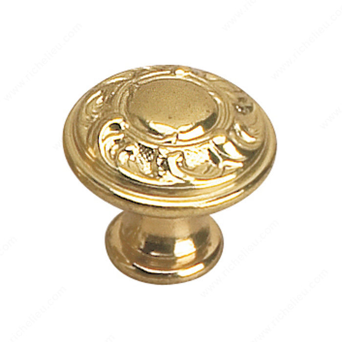 Richelieu Hardware 2440125130 Louis XV Collection Brass Knob - 2440 in Brass