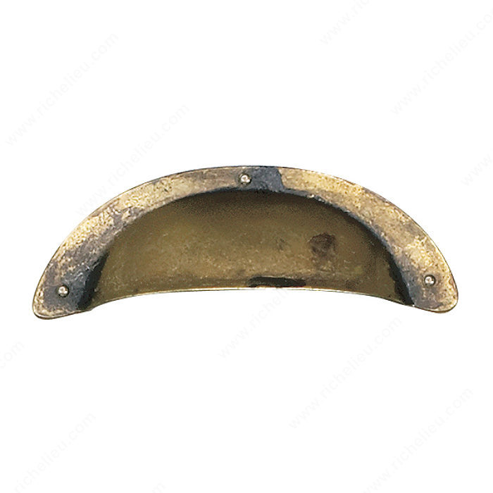 Richelieu 1512296163 Povera Collection Brass Cup Pull Oxidized Brass