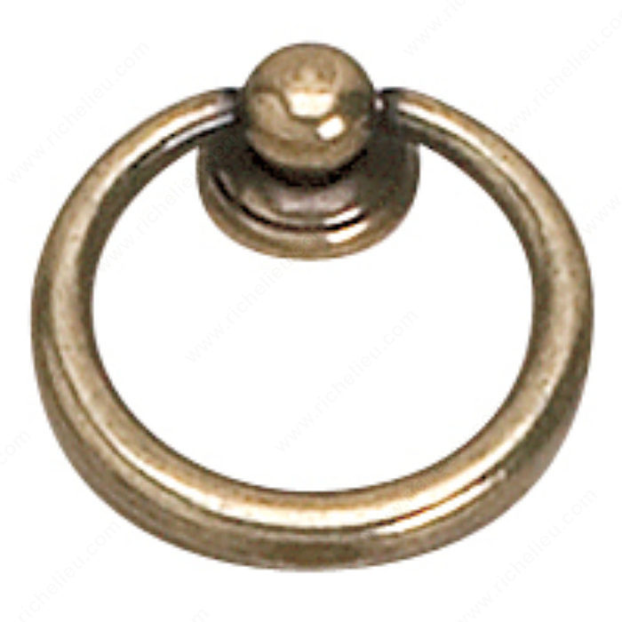 Richelieu Hardware 920240BB Povera Collection Brass Ring Pull - 920 in Burnished Brass