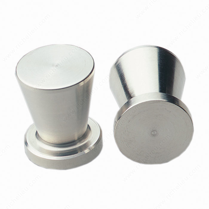 Richelieu Hardware D032015 Contemporary Stainless Steel Fluted Knobs For Glass Doors (Pair) 16X20MM Stainless Steel Finish