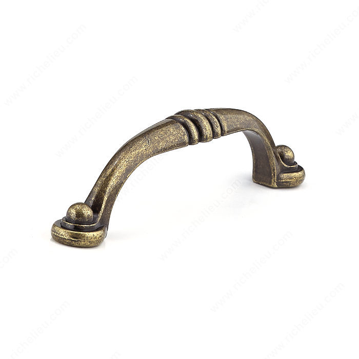Richelieu Hardware BP2373896BB Classic Metal Handle Pull - 2373 in Burnished Brass