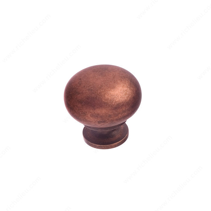 Richelieu Hardware BP4923193 Classic Brass Knob - 492 in Antique Copper