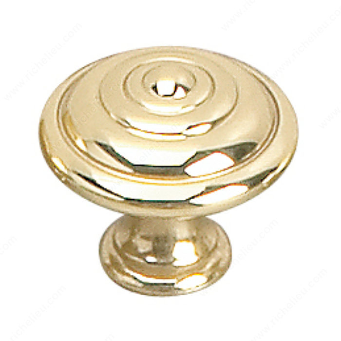 Richelieu BP2449930130 Traditional Brass Knob - 2449