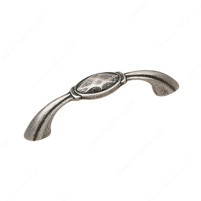 Richelieu Hardware 61657496139 Art Deco Collection Metal Handle Pull - 616 in Old Silver