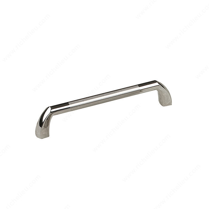 Richelieu Hardware 25110128140195 Contemporary Metal Handle Pull - 251 in Chrome , Brushed Nickel