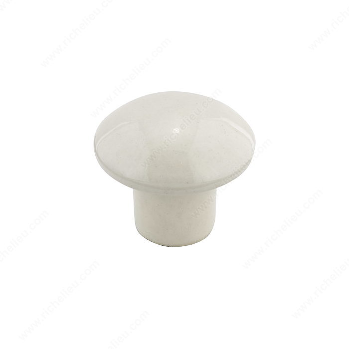 Richelieu Hardware Bp3367241 Contemporary Ceramic Round Knob 1-3/8 Inch Biscuit White Finish
