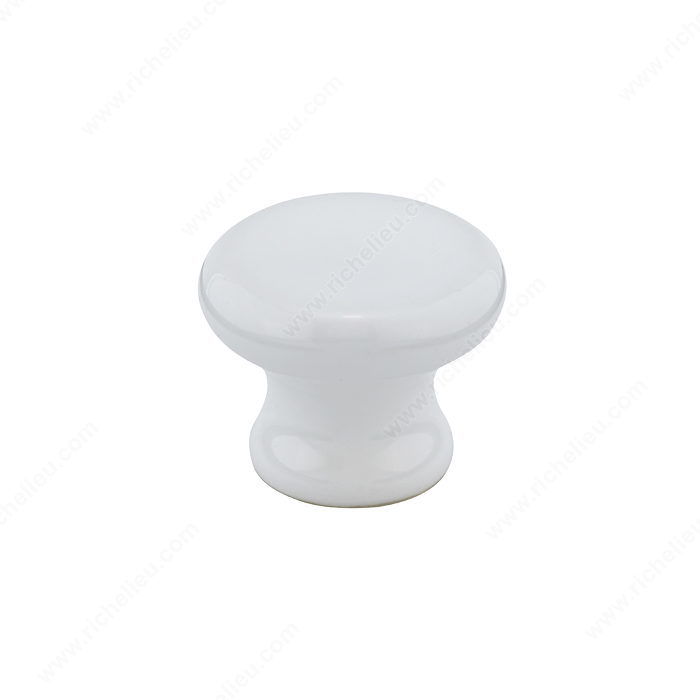 Richelieu Hardware BP23502230 Contemporary Ceramic Knob - 235 in White