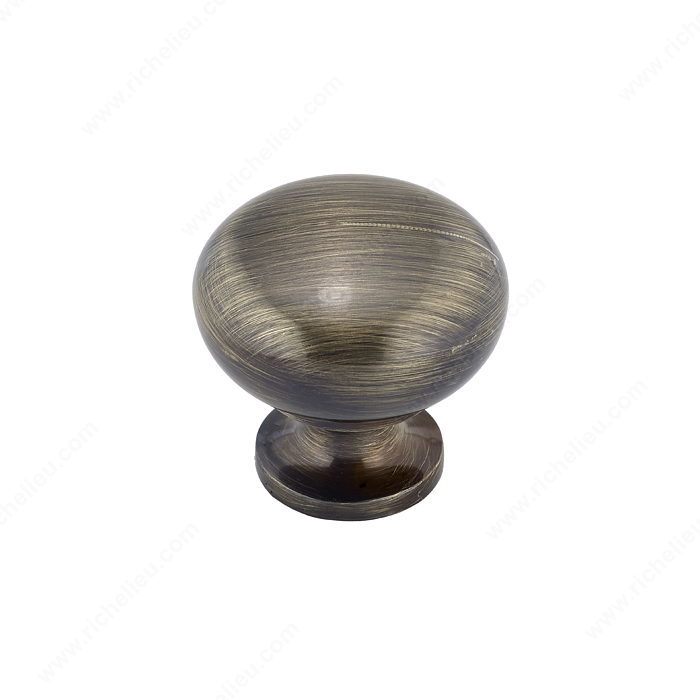 Richelieu Hardware BP3923AE Classic Solid Brass Knob - 3923 in Antique English