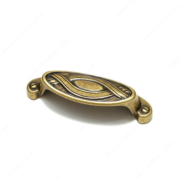 Richelieu Hardware 1514064209 Art Deco Collection Brass Cup Pull - 151 in Florence