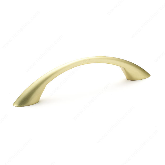 Richelieu Hardware BP65017160 Contemporary Metal Handle Pull - 6501 in Satin Brass
