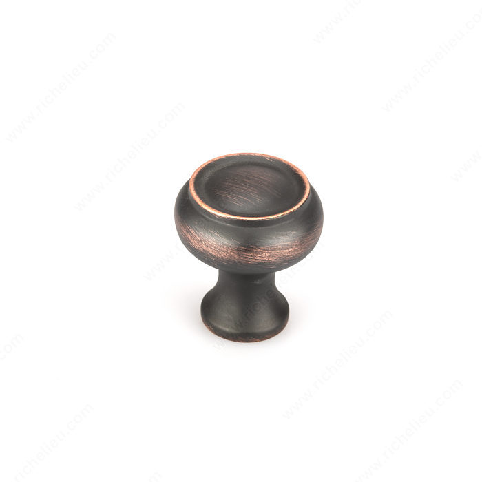 Richelieu Hardware BP5120530BORB Classic Metal Knob - 512 in Brushed Oil-Rubbed Bronze