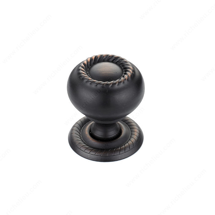 Richelieu Hardware BP86060BORB Classic Metal Knob - 860 in Brushed Oil-Rubbed Bronze