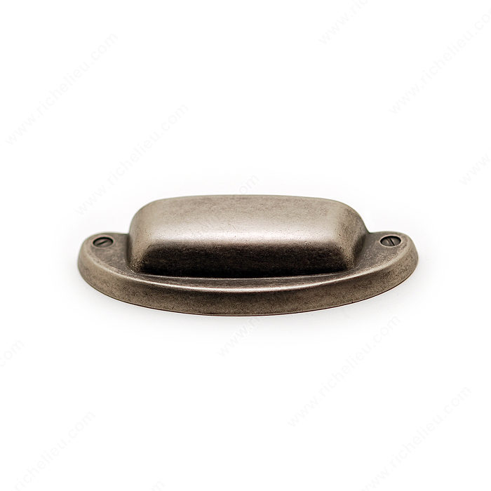 Richelieu Hardware 33232163 Povera Collection Brass Cup Pull - 332 in Oxidized Brass