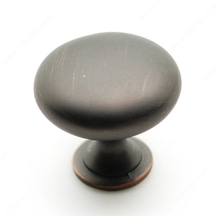Richelieu Hardware BP9041BORB Contemporary Metal Knob - 9041 in Brushed Oil-Rubbed Bronze