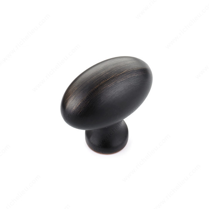 Richelieu Hardware BP444340BORB Classic Metal Knob - 4443 in Brushed Oil-Rubbed Bronze