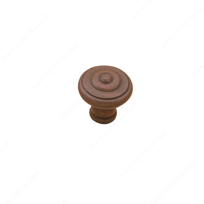 Richelieu Hardware BP5120430802 Traditional Metal Knob - 51204 in Antique Rust