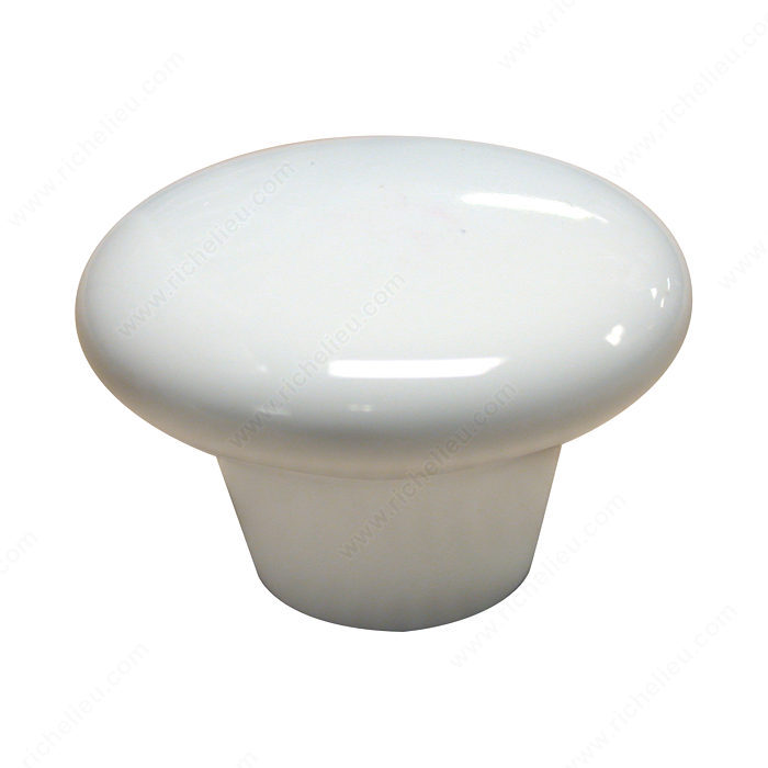 Richelieu Hardware BP600630 Contemporary Ceramic Knob - 6006 in White