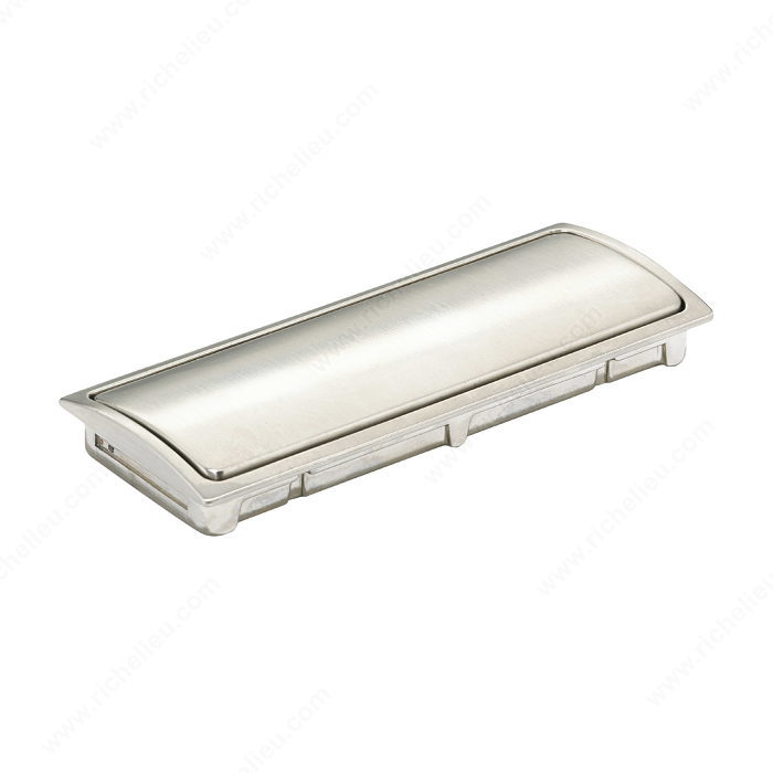 Richelieu Hardware BP721132195 Contemporary Metal Recessed Pull - 721 in Brushed Nickel