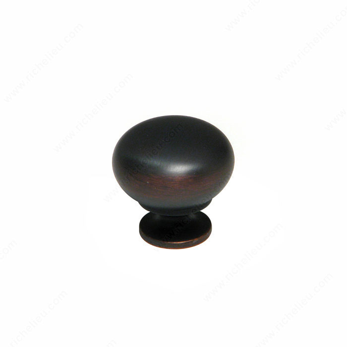 Richelieu Hardware BP4923BORB Classic Brass Knob - 492 in Brushed Oil-Rubbed Bronze