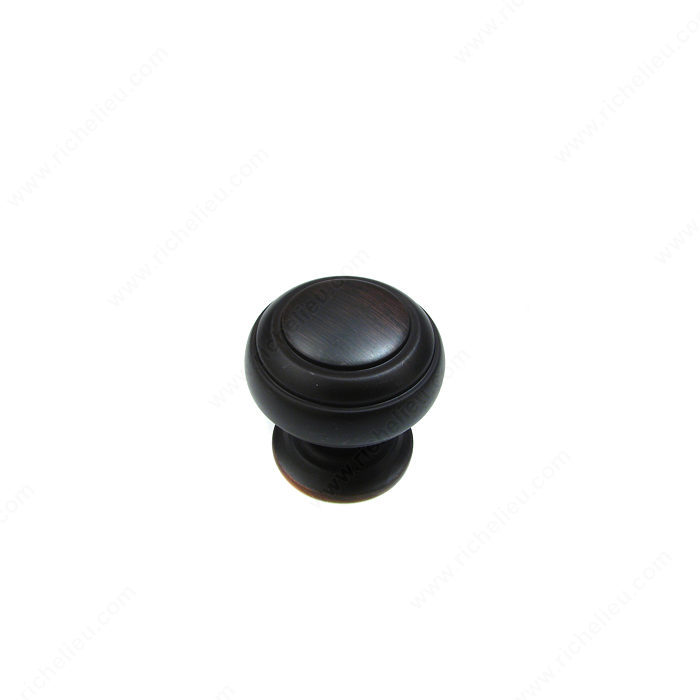 Richelieu Hardware BP20304BORB Classic Metal Knob - 203 in Brushed Oil-Rubbed Bronze