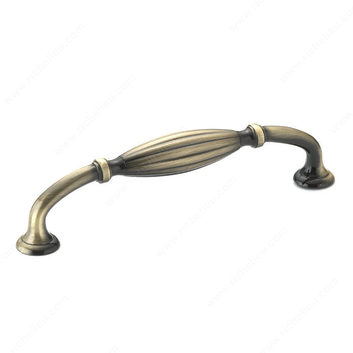 Richelieu Hardware BP80718128AE Traditional Metal Handle Pull - 5111 in Antique English