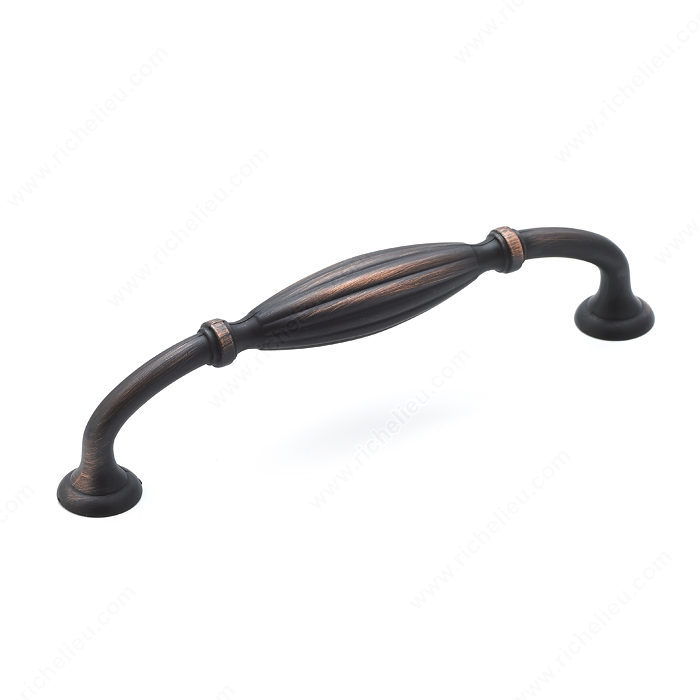 Richelieu Hardware BP80718128BORB Traditional Metal Handle Pull - 5111 in Brushed Oil-Rubbed Bronze