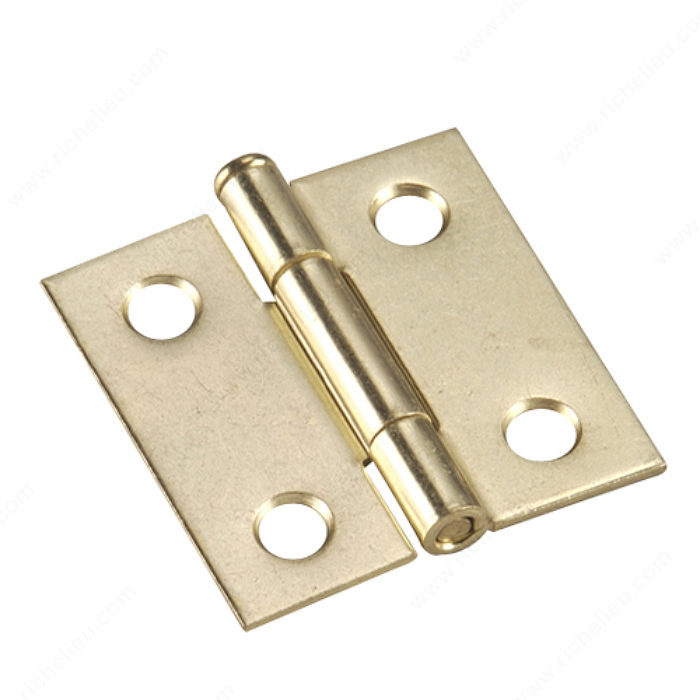 Richelieu Hardware 841Bv Traditional Steel Narrow Butt Hinge With Loose Pin 1-1/2 Inch Brass Finish