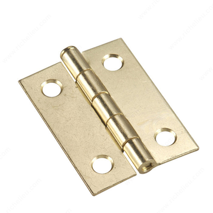 Richelieu Hardware 842Bv Traditional Steel Narrow Butt Hinge With Loose Pin 2 Inch X 1-1/2 Inch Brass Finish