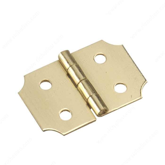 Richelieu Hardware 589Sbr Solid Brass Ornamental Butt Hinge 5/8 Inch X 1 Inch Bright Brass Finish