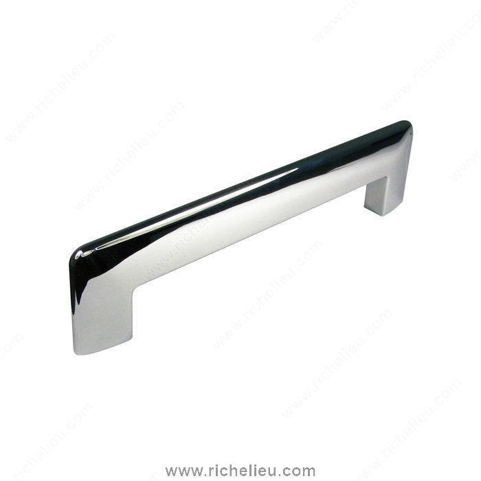 Richelieu Hardware 1087128140 Contemporary Metal Pull, Autore Collection  -  1087  - Polished Chrome