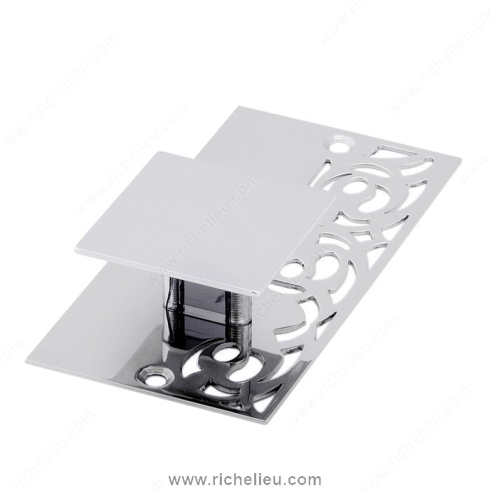 Richelieu Hardware 15416140 Casablanca Collection Metal Knob & Decorative Plate  -  1541  - Polished Chrome