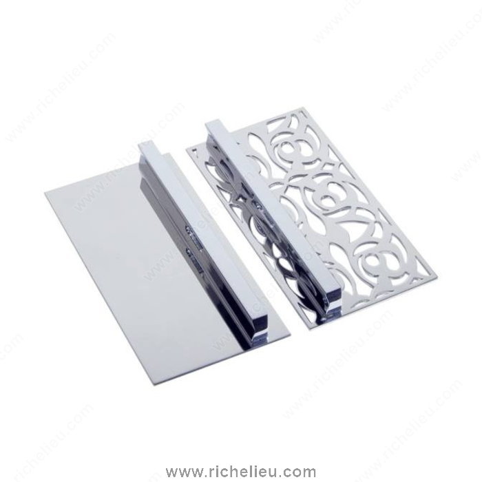 Richelieu Hardware 152105140 Metal Handle Pull & Decorative Plate  -  1521  - Polished Chrome