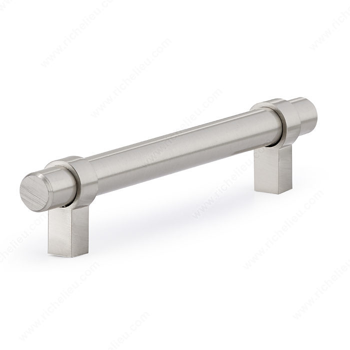 Richelieu Hardware Bp5016128195 Contemporary Metal Bar Pull 128MM Brushed Nickel Finish
