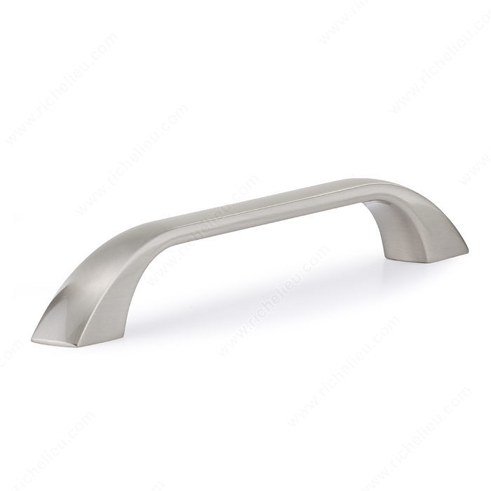 Richelieu Hardware Bp85993160195 Contemporary Metal Handle Pull With Fluted Ends 160MM Brushed Nickel Finish