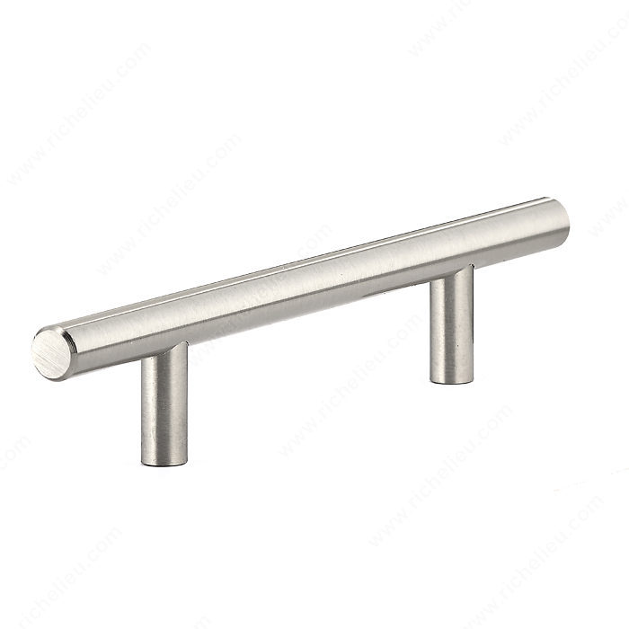 Richelieu Hardware Bp305108195 Contemporary Metal Bar Pull 108MM Brushed Nickel Finish