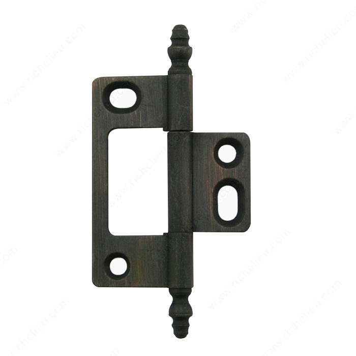 Richelieu Hardware 5201Borb Brass Non-Mortise Urn Hinge 2 Inch Brushed Oil Rubbed Bronze Finish