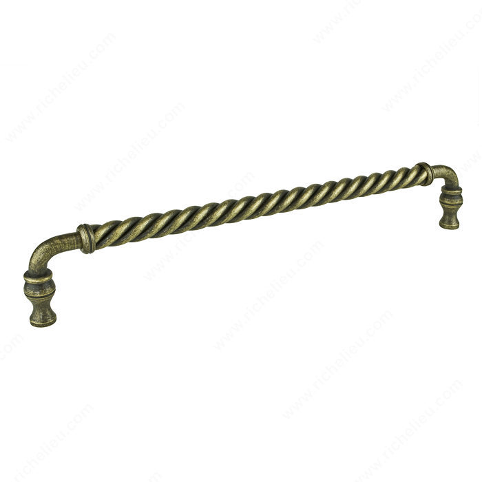 Richelieu Hardware 5121812BB Traditional Metal Handle Pull - 5121 in Burnished Brass