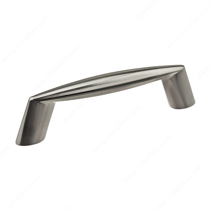 Richelieu Hardware Bp80576195 Contemporary Metal Bar Pull With Flared Ends 3 Inch Brushed Nickel Finish