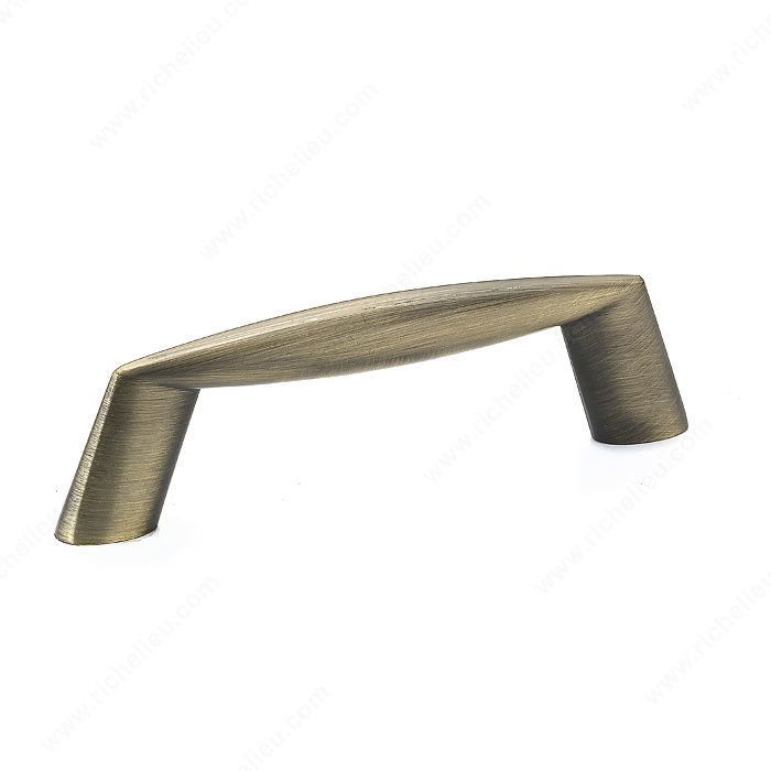 Richelieu Hardware Bp80576Ae Contemporary Metal Bar Pull With Flared Ends 3 Inch Antique English Finish