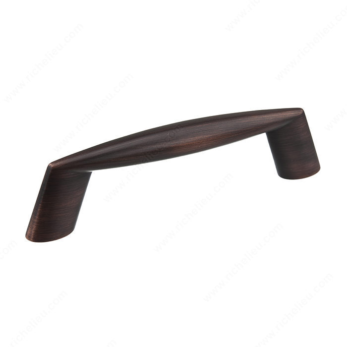Richelieu Hardware Bp80576Borb Contemporary Metal Bar Pull With Flared Ends 3 Inch Brushed Oil Rubbed Bronze Finish