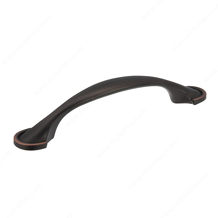 Richelieu Hardware Bp198396Borb Classic Metal Handle Pull 96MM Brushed Oil Rubbed Bronze Finish