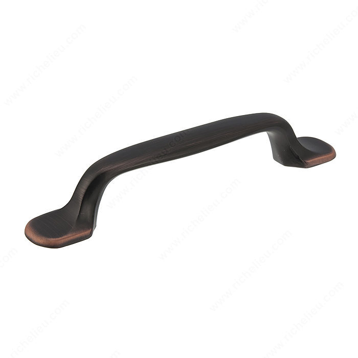 Richelieu Hardware Bp2377596Borb Classic Metal Handle Pull 96MM Brushed Oil Rubbed Bronze Finish