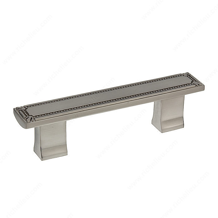Richelieu Hardware Bp78096195 Classic Metal Bar Pull With Decorative Trim 3 Inch Brushed Nickel Finish