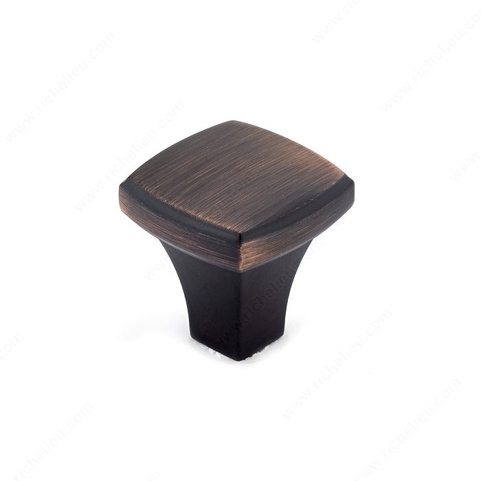 Richelieu Hardware Bp78535Borb Transitional Metal Square Knob 35MM Brushed Oil Rubbed Bronze Finish