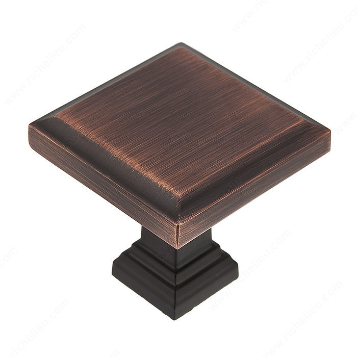 Richelieu Hardware Bp79532Borb Transitional Metal Square Knob 32MM Brushed Oil Rubbed Bronze Finish